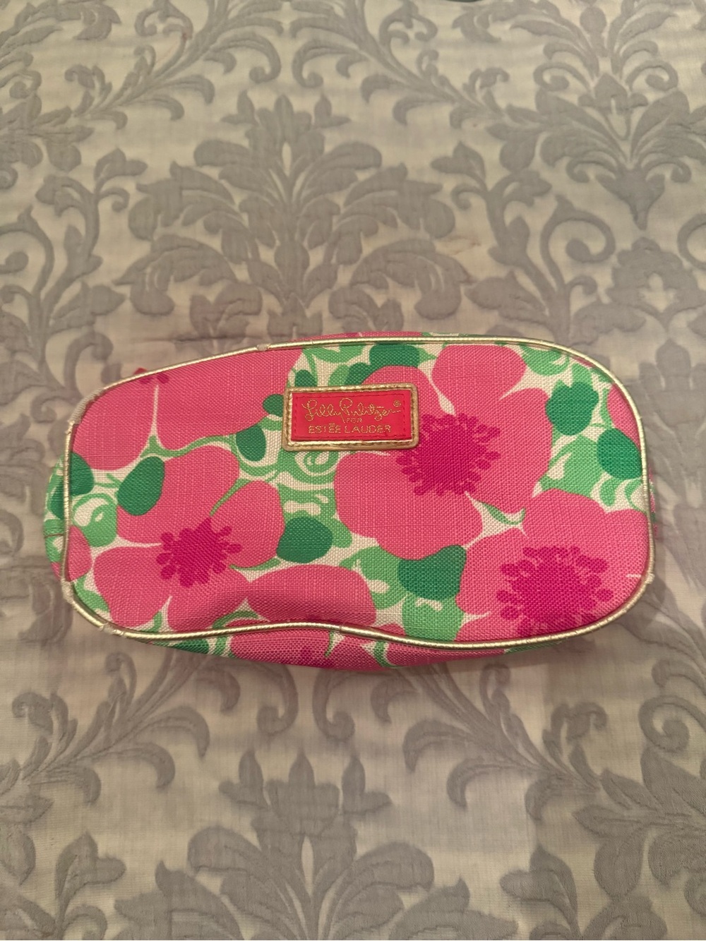 Lilly Pulitzer Pink Floral Cosmetic Pouch